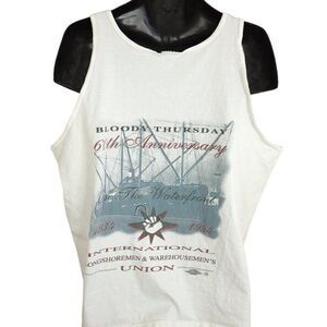 Bloody Thursday Tank Top Vintage 90s 1934 San Francisco Made In USA Mens Size XL